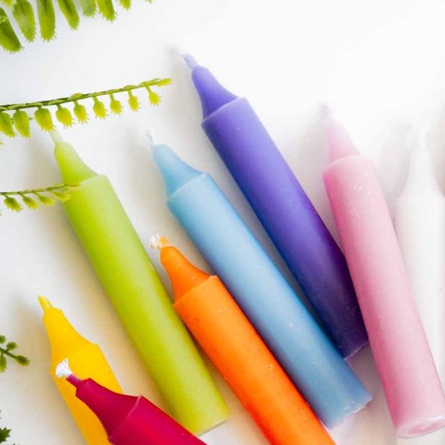 Espelmes naturals de colors